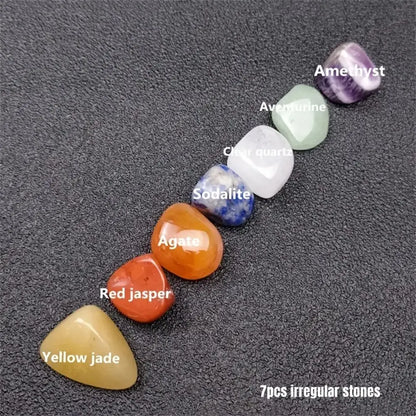 14pcs Pointed Quartz Crystal and Chakra Healing Stones Set